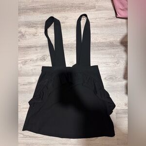 Mango Black Ruffle-Trim Slip Dress with Straps